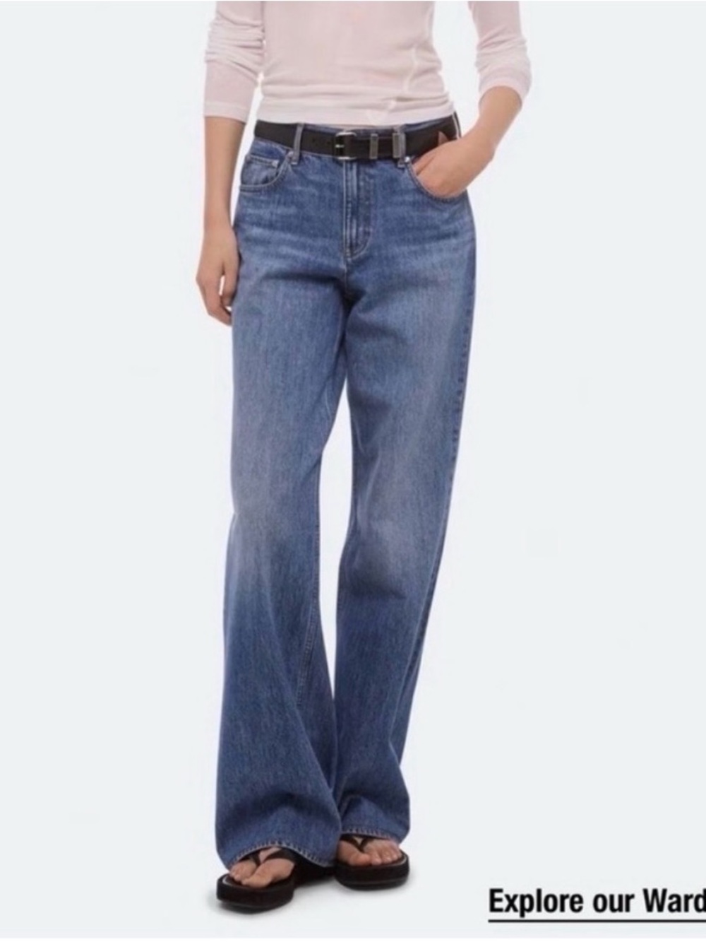 NWT $298 Helmut Lang Wardrobe Jeans in Classic Blue - 27